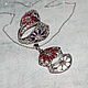 a set of silver with enamel

