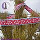 Заказать There is a spiritual power in the Binding of white-red with a blue border. LEJLIKA - poyasa i ochelya dlya vsej semi. Ярмарка Мастеров. . Headbands Фото №3