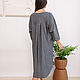 The author's Shirt dress is gray with embroidery. Dresses. NATALINI. My Livemaster. Фото №5