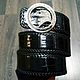 Belt made of genuine crocodile leather, in black color!. Straps. SHOES&BAGS. Online shopping on My Livemaster.  Фото №2