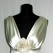 Одежда handmade. Livemaster - original item dresses: Silk dress with a rose. Handmade.