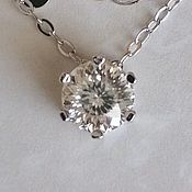 Украшения handmade. Livemaster - original item Necklace with moissanite 1 carat 100 facets. Handmade.