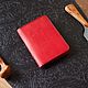 Passport cover made of red-blue leather, Passport cover, Rostov-on-Don,  Фото №1