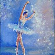 Картины и панно handmade. Livemaster - original item Snowflake ballerina. Oil painting. Handmade.