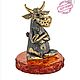 The bull is the symbol of the year. Figurine made of brass. amber stand. Christmas gifts. ARTBEGEMOT studio. My Livemaster. Фото №4