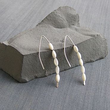Канцелярские товары ручной работы. Ярмарка Мастеров - ручная работа Серьги-петли 