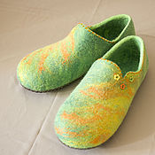 Обувь ручной работы handmade. Livemaster - original item Women`s Felted Spring Slippers. Handmade.