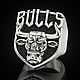 Перстень "Bulls" из серебра 925 с чернением, Перстень, Москва,  Фото №1