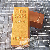Косметика ручной работы handmade. Livemaster - original item Handmade Gold bar soap as a gift for a man money interior. Handmade.