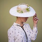 Субкультуры handmade. Livemaster - original item Womens retro straw hat art Nouveau. Handmade.