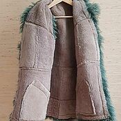 Мужская одежда handmade. Livemaster - original item One-piece sheepskin vest beige. Handmade.