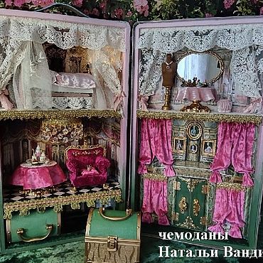 Куклы и игрушки ручной работы. Ярмарка Мастеров - ручная работа "Принцесса на горошине" Кукольный домик в чемодане. Handmade.