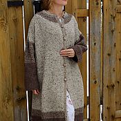 Одежда handmade. Livemaster - original item Tweed Autumn TWEED YarnArt Coat Handmade. Handmade.