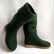 Обувь ручной работы handmade. Livemaster - original item Felted boots with a pressed top h 25-30. Handmade.