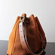Order Bag-bag made of natural brown suede with a leather strap. Olga'SLuxuryCreation. Livemaster. . Sacks Фото №3