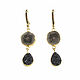 Earrings with quartz and druse agate, brown earrings black. Earrings. Irina Moro. My Livemaster. Фото №6