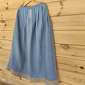 Одежда handmade. Livemaster - original item Skirts: Linen skirt 