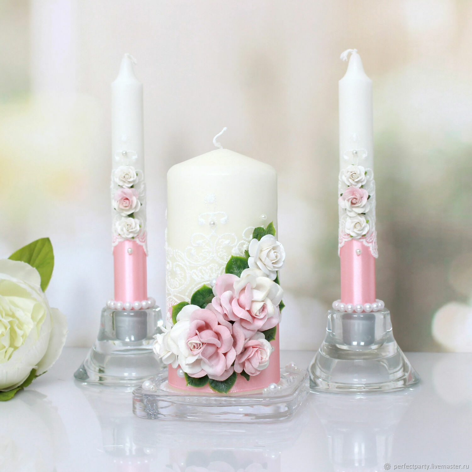 Семейный очаг "Пудра" с подсвечниками в интернет-магазине на Ярмарке ...