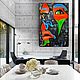  картина акрилом на холсте, поп арт "Девушка". Картины. Luxury Patchwork. Ярмарка Мастеров.  Фото №5