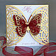 'Golden butterfly' wedding invitations, Invitations, Moscow,  Фото №1