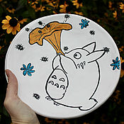Посуда handmade. Livemaster - original item My Neighbor Totoro Cartoon Plate with Miyazaki Pattern. Handmade.