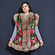 Vest with a basque from a Victory Day scarf and a bluefrost fox. Vests. National Brand. My Livemaster. Фото №8