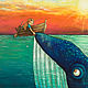 The painting on wood 75x75sm "Whale". Pictures. EVAG. My Livemaster. Фото №6