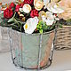 Terracotta planters in a mesh basket in the style of Provence, Country, Pots1, Azov,  Фото №1
