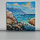  ' Seascape. Crimea' miniature in oil. Pictures. flamemilady. My Livemaster. Фото №5