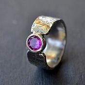 Украшения handmade. Livemaster - original item Silver ring with Soviet ruby, silver ring with ruby. Handmade.