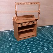 Куклы и игрушки handmade. Livemaster - original item Dollhouses: Kitchen chest of drawers with a hinged shelf 1/12. Handmade.