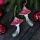  Мухомор - дерево/роспись, Елочные игрушки, Хотьково,  Фото №1
