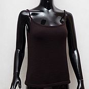 Одежда handmade. Livemaster - original item Knitted cashmere top tank top with straps. Handmade.