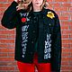 Order Biker jacket with a Joker print. Painting customization of clothes. nataliadenimart. Livemaster. . Mens outerwear Фото №3