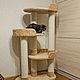 Высокий домик для кошек на три лежанки. Заказать в размер. Когтеточки. Мебель для животных Усатые Хвостатые. Ярмарка Мастеров.  Фото №4