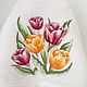 Tea towel with embroidery ' Tulips'. Towels. Shpulkin dom. My Livemaster. Фото №4