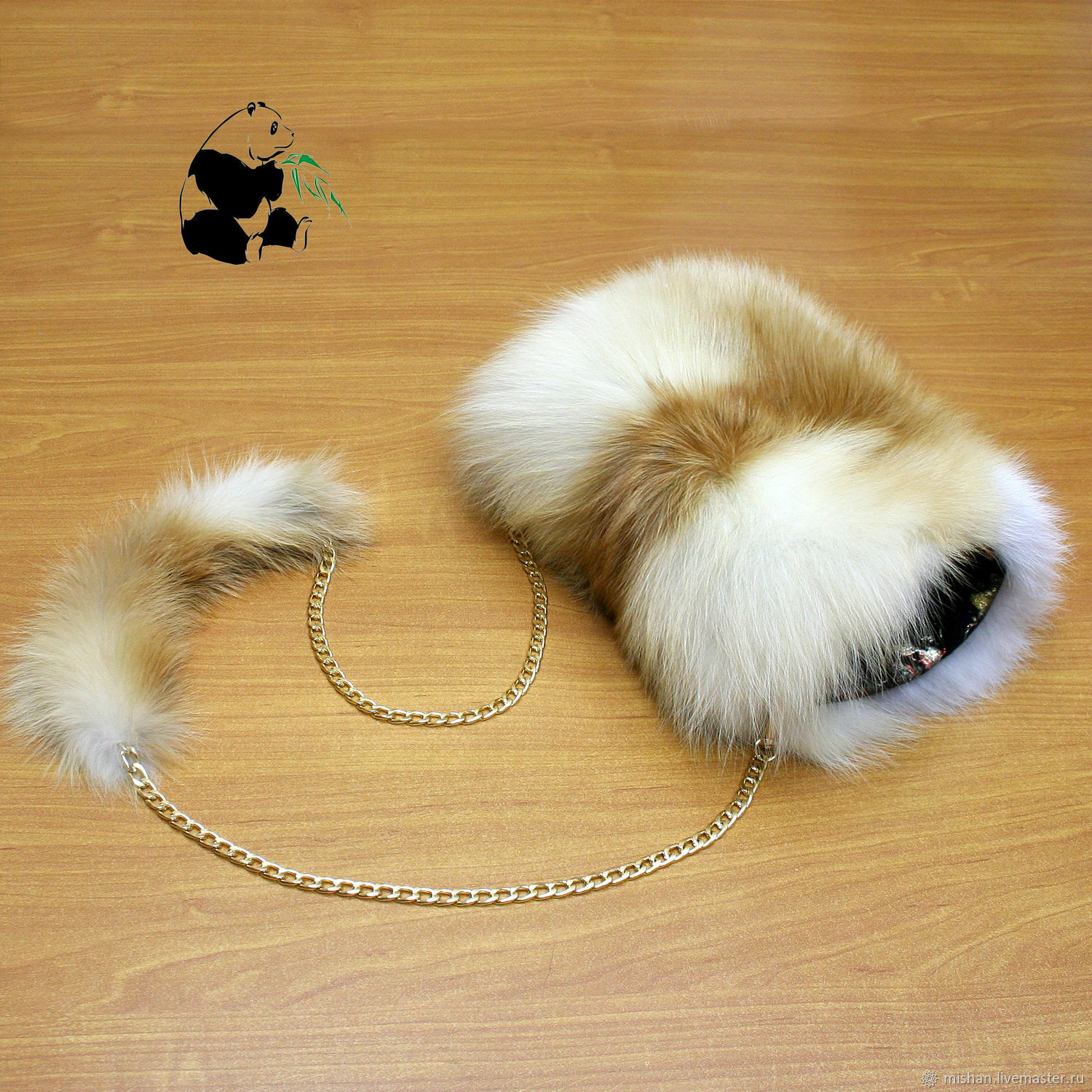 Elegant fur Muff bag made of fur Siberian red Fox, Clutch, Ekaterinburg,  Фото №1