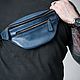 Order Banana Belt Leather Bag (standard). Blue. odalgoods (odalgoods). Livemaster. . Waist Bag Фото №3