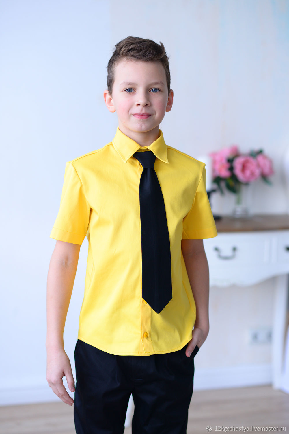 желтая рубашка для мальчика