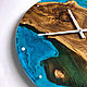 Эксклюзивные часы ручной работы из карагача и смолы 40 см #4. Часы классические. kir.woods. Ярмарка Мастеров.  Фото №4