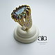 Luxurious large ring with colored mystic Topaz! Will make to order.