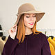 Wide-brimmed hat 'Classic'. The color dark beige. Hats1. Exclusive HATS. LANA ANISIMOVA.. My Livemaster. Фото №6