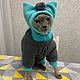 Order Cat clothes Jumpsuit fur coat 'Teplushka 3'. Happy-sphynx. Livemaster. . Pet clothes Фото №3
