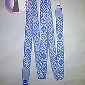 Русский стиль handmade. Livemaster - original item Belt Alatyr and Overcome grass white-blue. Handmade.