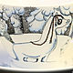 Муми-тролли "Волшебная зима" чайная пара. Чайные пары. Katya Pisarevskaya Роспись фарфора. Ярмарка Мастеров.  Фото №4