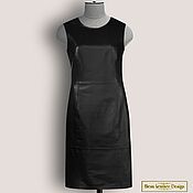 Одежда handmade. Livemaster - original item Yana dress made of genuine leather/suede (any color). Handmade.