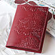 Red Berry Leather Passport Cover, Personalized Passport Wallet. Passport cover. Two Starlings. Online shopping on My Livemaster.  Фото №2