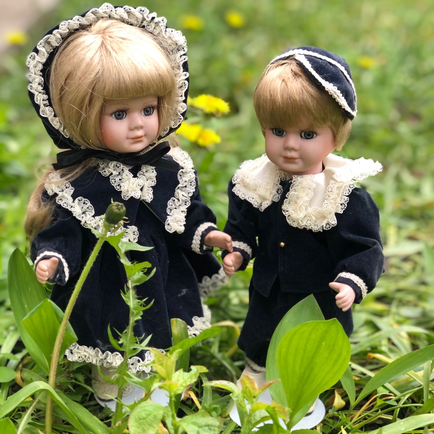 Куклы мальчик и девочка 25 см