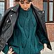 Order Jerseys: Women's knitted sweater with braids of the color dark green oversize. Kardigan sviter - женский вязаный свитер кардиган оверсайз. Livemaster. . Jumpers Фото №3