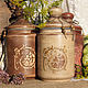 Набор стеклянных баночек для кухни Деревенские. Банки. Ольга vintage decor & batik. Интернет-магазин Ярмарка Мастеров.  Фото №2